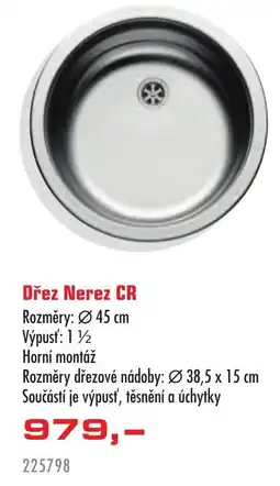 Uni Hobby Dřez Nerez CR nabídka