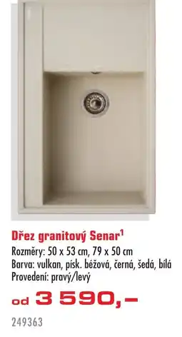 Uni Hobby Dřez granitový Senar nabídka