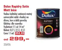 Uni Hobby Dulux Rapidry Satin Matt báze nabídka