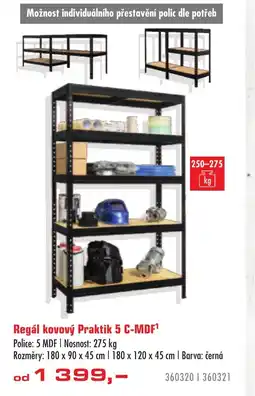 Uni Hobby Regál kovový Praktik 5 C-MDF¹ nabídka