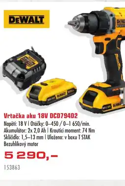Uni Hobby DEWALT Vrtačka aku 18V DCD794D2 nabídka