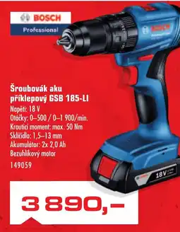 Uni Hobby BOSCH Šroubovák aku příklepový GSB 185-LI nabídka