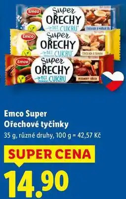 Lidl Emco Super Ořechové tyčinky nabídka