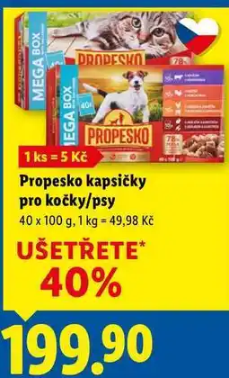 Lidl Propesko kapsičky pro kočky/psy nabídka