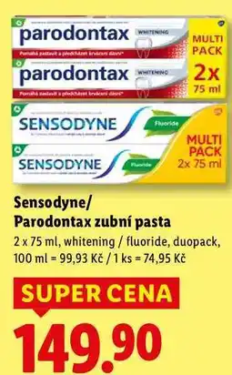 Lidl Sensodyne/Parodontax zubní pasta nabídka