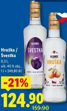 Lidl Hruška/Švestka nabídka