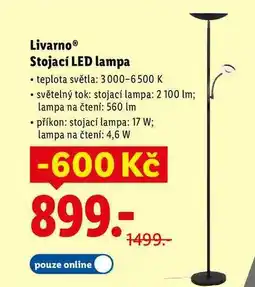 Lidl Livarno Stojací LED lampa nabídka