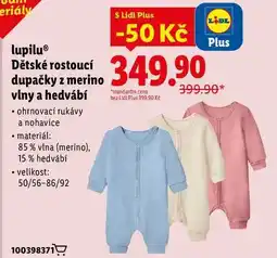 Lidl lupilu Dětské rostoucí dupačky z merino vlny a hedvábí nabídka