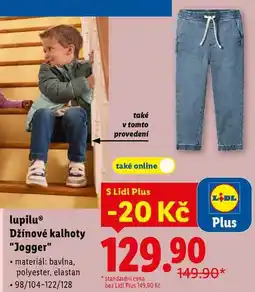 Lidl lupilu Džínové kalhoty Jogger nabídka