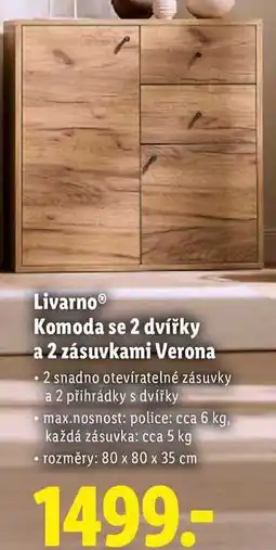 Lidl Livarno Komoda se 2 dvířky a 2 zásuvkami Verona nabídka