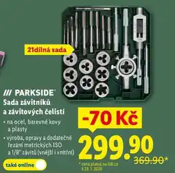 Lidl Sada závitníků a závitových čelistí nabídka