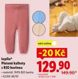 Lidl lupilu Pletené kalhoty S BIO bavlnou nabídka