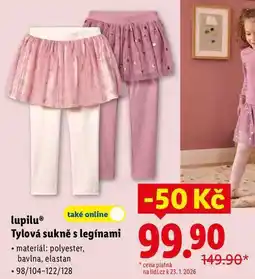 Lidl lupilu Tylová sukně s legínami nabídka