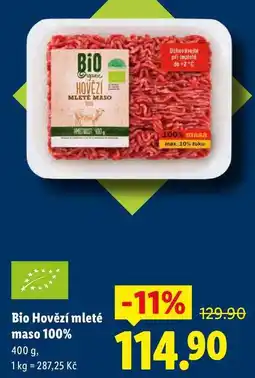 Lidl Bio Hovězí mleté maso 100% nabídka