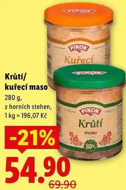 Lidl Kuřecí Krůtí/kuřecí maso nabídka