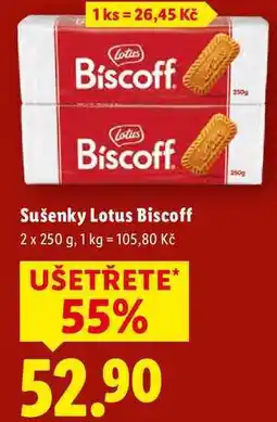Lidl Sušenky Lotus Biscoff nabídka