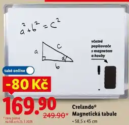 Lidl Crelando Magnetická tabule nabídka