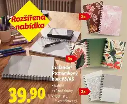 Lidl Crelando Poznámkový blok A5/A6 nabídka
