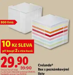Lidl Crelando Box s poznámkovými listy nabídka