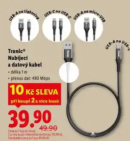 Lidl Tronic Nabíjecí a datový kabel nabídka