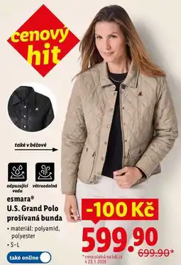 Lidl esmara U.S. Grand Polo prošívaná bunda nabídka