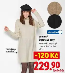Lidl esmara Úpletové šaty nabídka