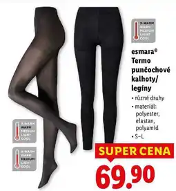 Lidl esmara Termo punčochové kalhoty/legíny nabídka