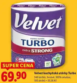 Lidl Velvet kuchyňské utěrky Turbo nabídka