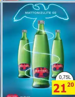 BENE Nápoje MATTONI 0,75L sklo nabídka