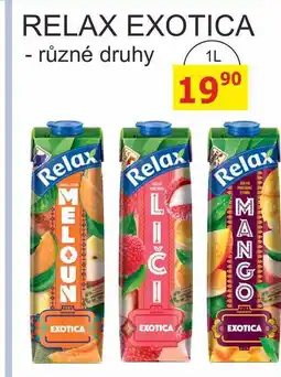 BENE Nápoje RELAX EXOTICA nabídka