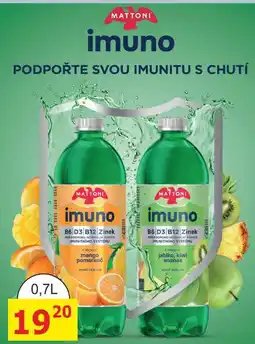 BENE Nápoje MATTONI imuno nabídka