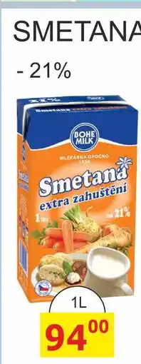 BENE Nápoje BOHE MILK Smetana extra zahuštění 21% nabídka
