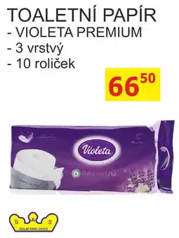 BENE Nápoje VIOLETA PREMIUM TOALETNÍ PAPÍR 3vrstvý, 10 roliček nabídka