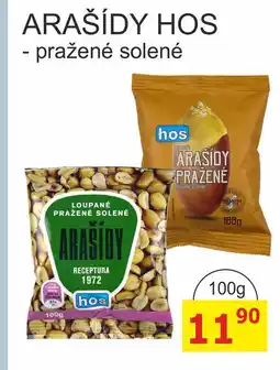 BENE Nápoje ARAŠÍDY HOS - pražené solené nabídka