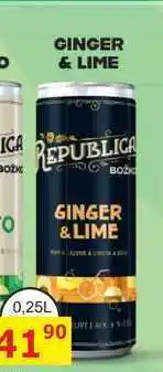 BENE Nápoje BOŽKOV REPUBLICA GINGER & LIME míchaný nápoj 0,25l, plech nabídka
