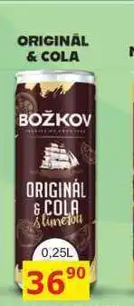 BENE Nápoje BOŽKOV ORIGINAL & COLA míchaný nápoj 0,25l, plech nabídka