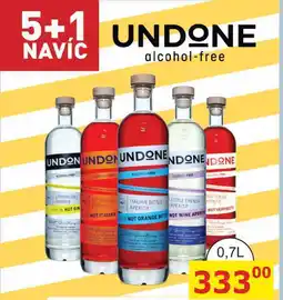BENE Nápoje UNDONE alcohol-free nabídka
