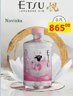 BENE Nápoje ETSU JAPANESE GIN nabídka