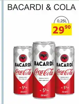 BENE Nápoje BACARDI & COLA nabídka