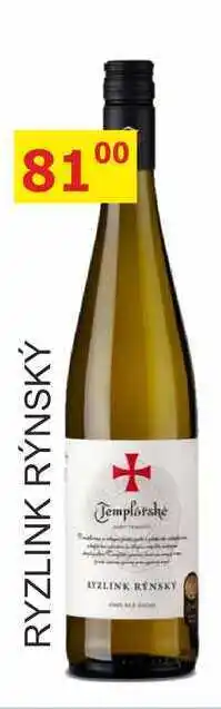 BENE Nápoje Templářské sklepy 0,75l RYZLINK RÝNSKÝ nabídka