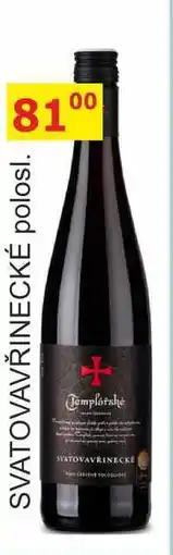 BENE Nápoje Templářské sklepy 0,75l SVATOVAVŘINECKÉ polosl nabídka