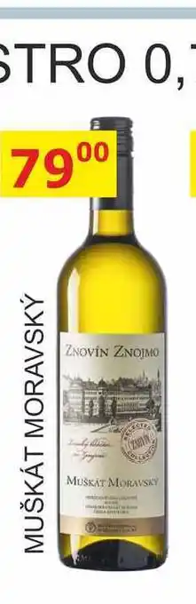 BENE Nápoje ZNOVÍN ZNOJMO 0,75L MUŠKÁT MORAVSKÝ nabídka