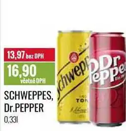 Ratio SCHWEPPES, Dr.PEPPER nabídka