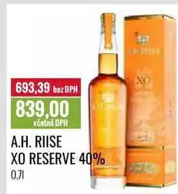 Ratio A.H. RIISE XO RESERVE 40% nabídka