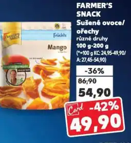 Kaufland FARMER'S SNACK Sušené ovoce/ ořechy nabídka