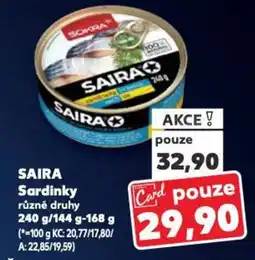 Kaufland SAIRA Sardinky nabídka