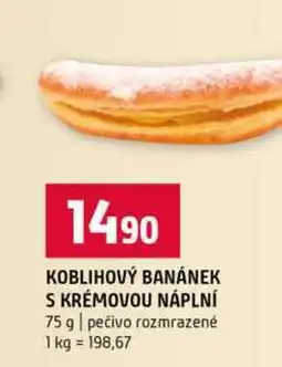 Terno KOBLIHOVÝ BANÁNEK S KRÉMOVOU NÁPLNÍ 75 g pečivo rozmrazené nabídka