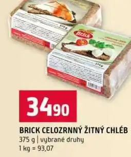 Terno BRICK CELOZRNNÝ ŽITNÝ CHLÉB 375 g vybrané druhy nabídka
