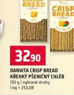 Terno DANVITA CRISP BREAD KŘEHKÝ PŠENIČNÝ CHLÉB 130 g vybrané druhy nabídka