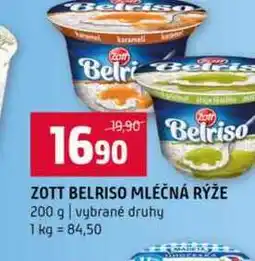 Terno ZOTT BELRISO MLÉČNÁ RÝŽE 200 g vybrané druhy nabídka